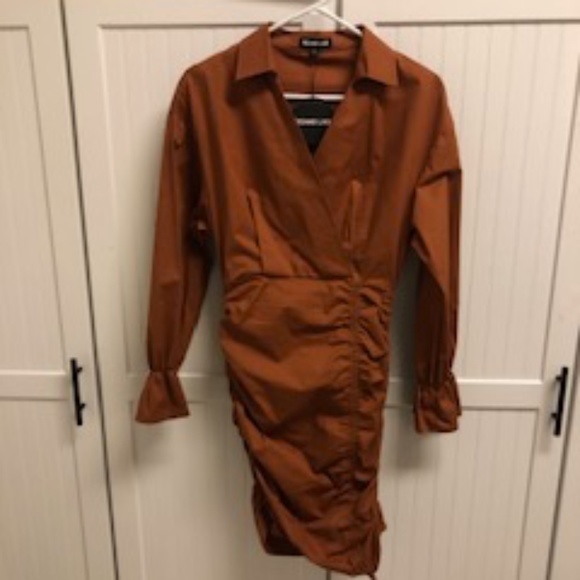 Rehab Lab Rust Cinch Dress - Picture 1 of 5